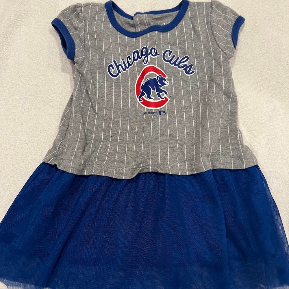 Chicago Cubs MLB Genuine Merchandise Blue Toddler Girls Dress, size 2T